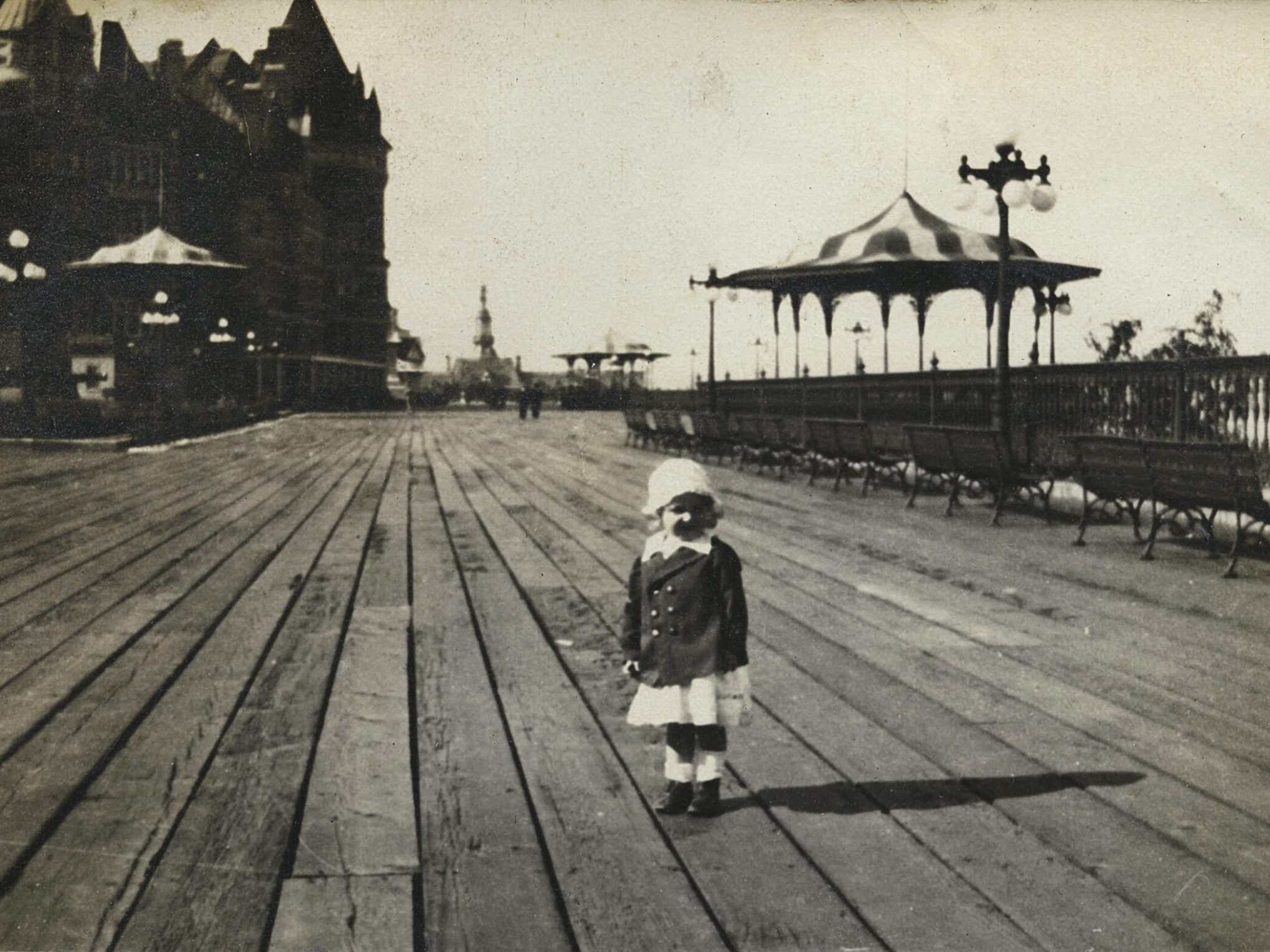 a person standing in front of a building
