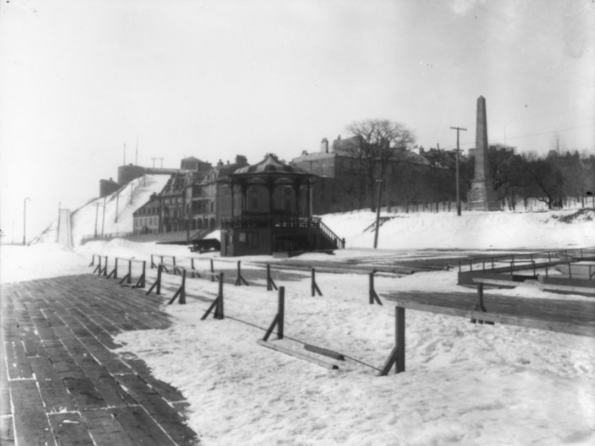a train covered in snow