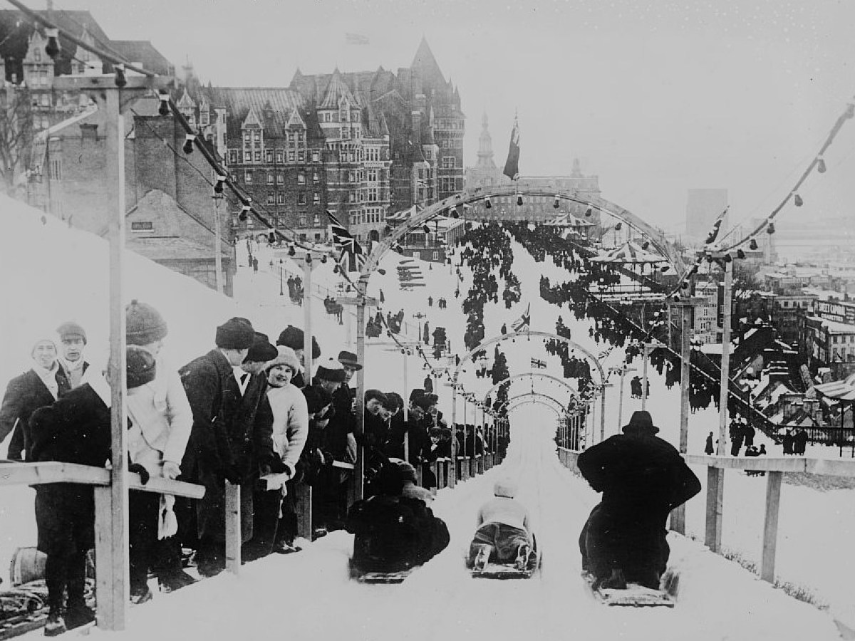 a group of people that are standing in the snow