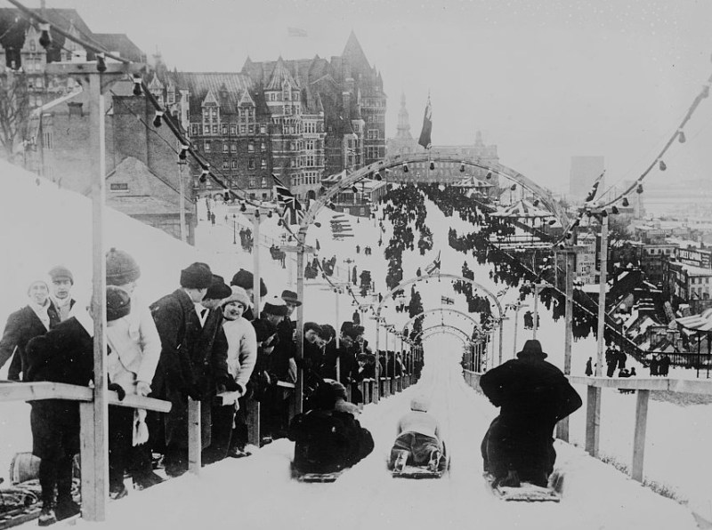 a group of people that are standing in the snow