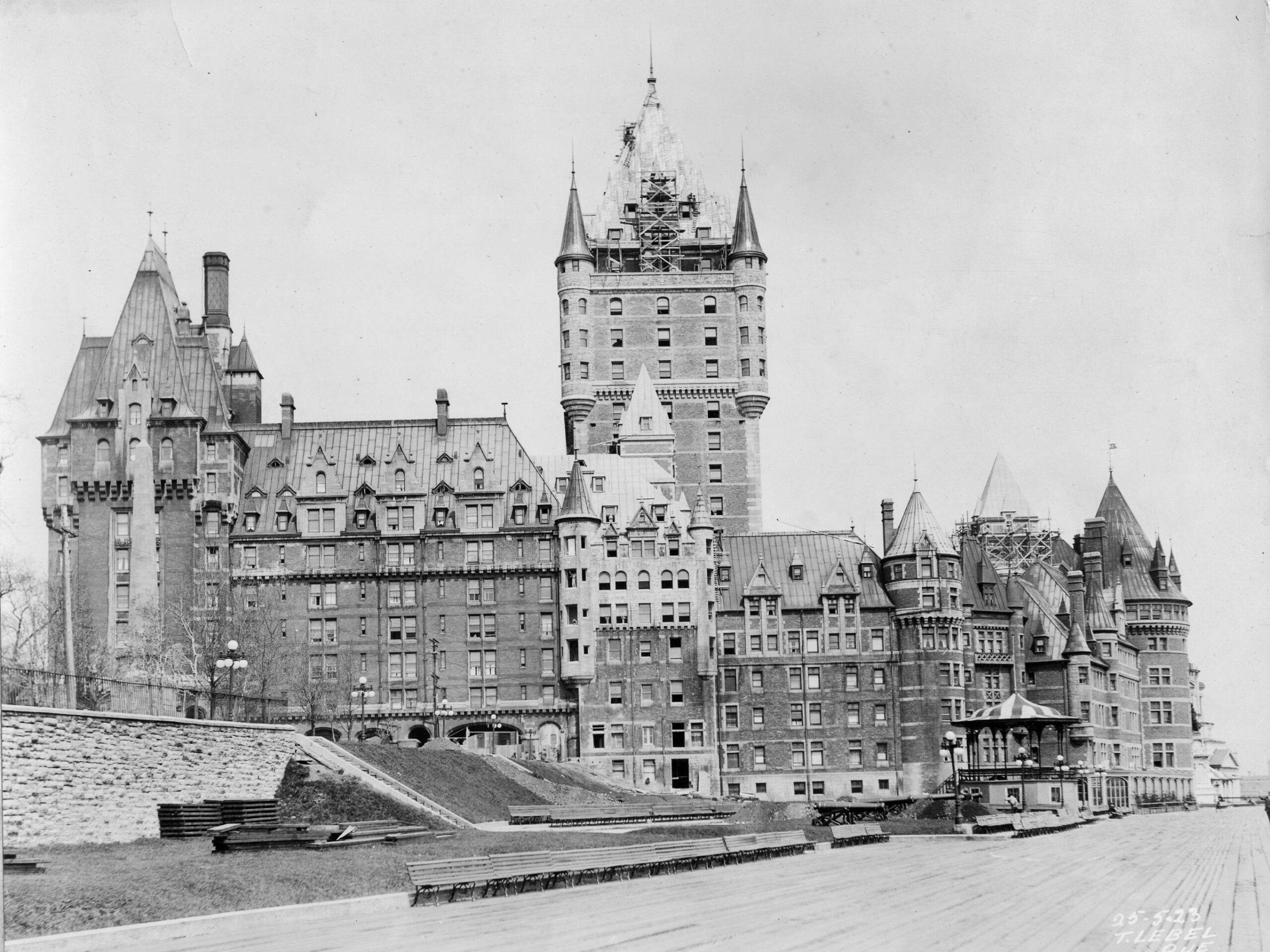 a vintage photo of a castle