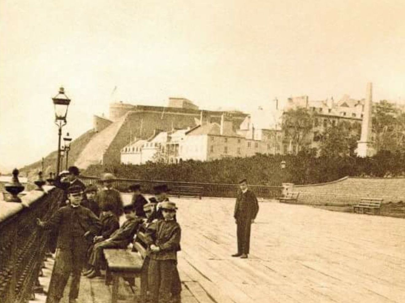 a vintage photo of a group of people posing for the camera