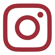 Red Instagram logo on a white background.